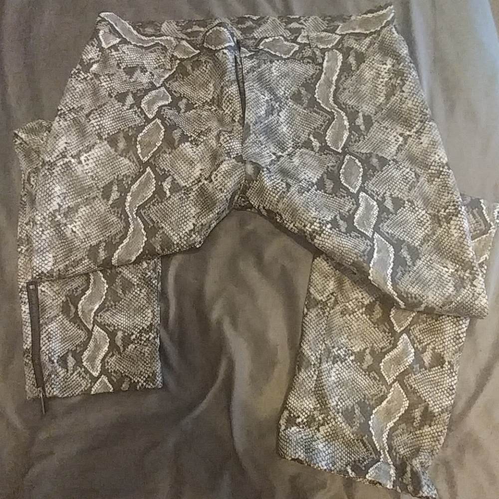 Mens faux snake skin pants